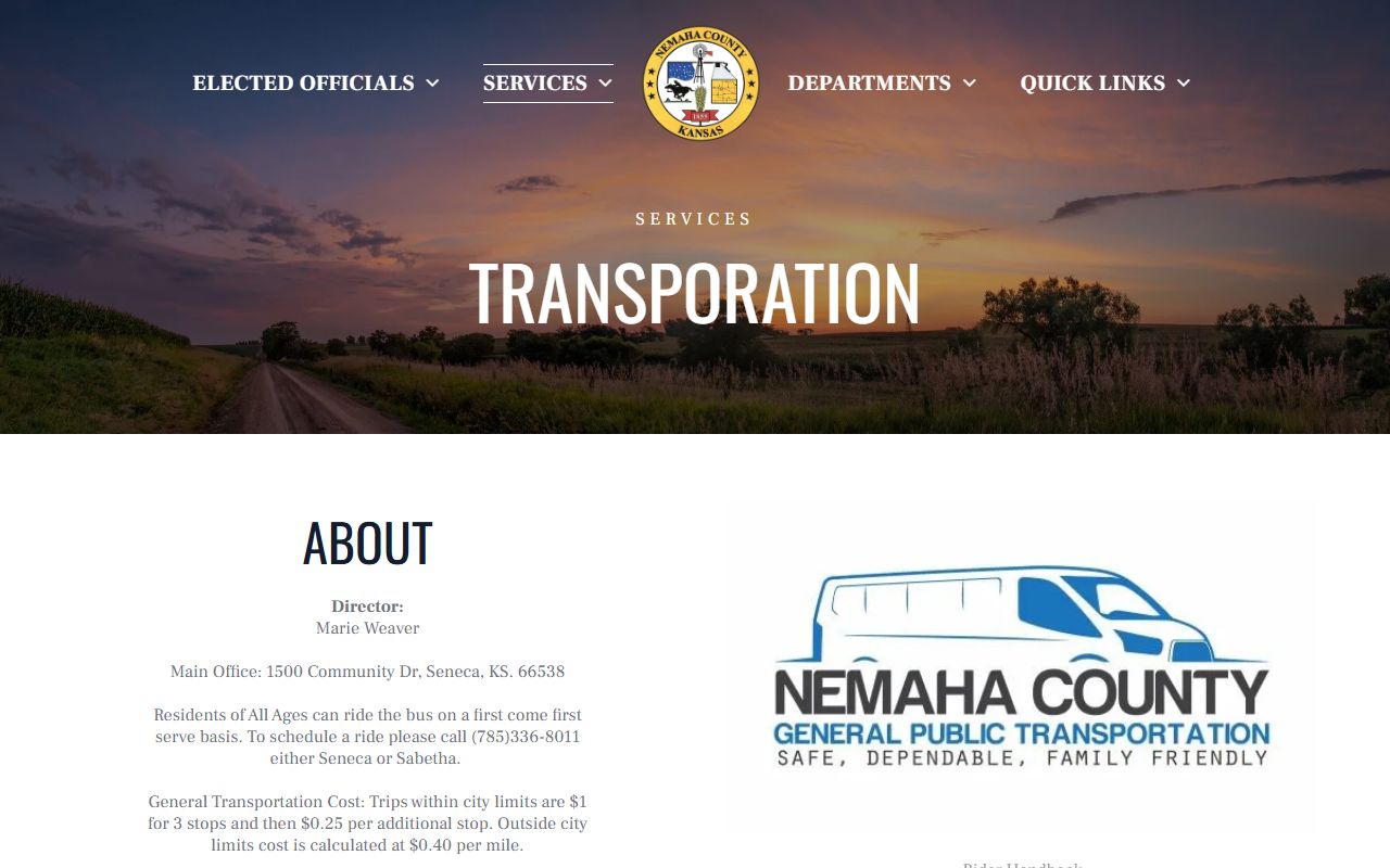 Nemaha County court records courthouse transportation information