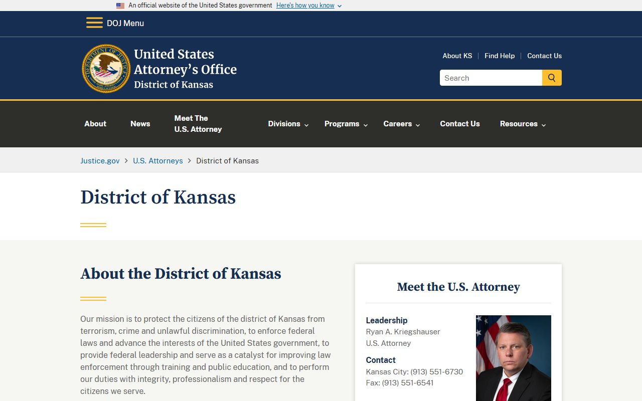 Nemaha County court charges U.S. Attorney District of Kansas source