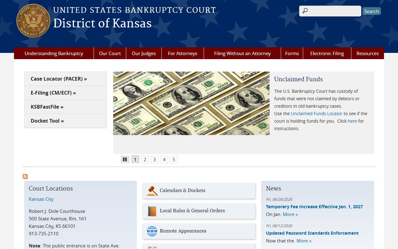 Nemaha County District Court compared with Kansas federal bankruptcy records