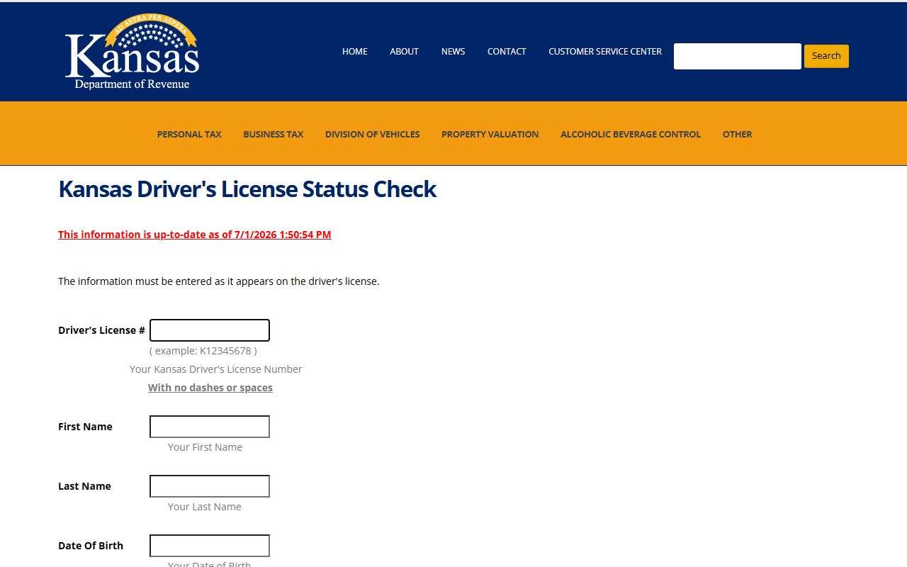 Nemaha County traffic court records and Kansas driver license status check