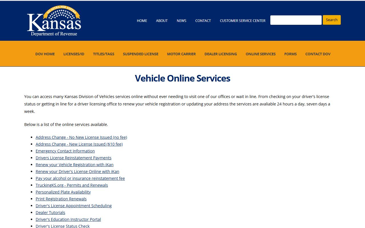 Nemaha County traffic court records and Kansas Division of Vehicles online services